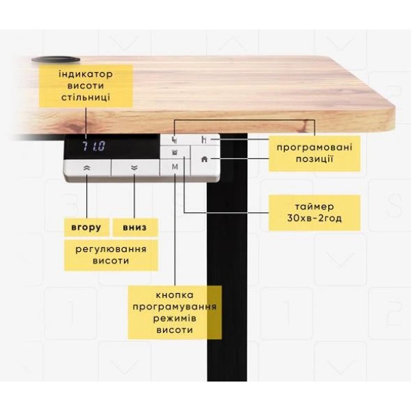 Фото - Стол с электрорегулировкой высоты Mealux PowerDesk Energy Mahogany (EVO-201 Energy Mahogany/B)